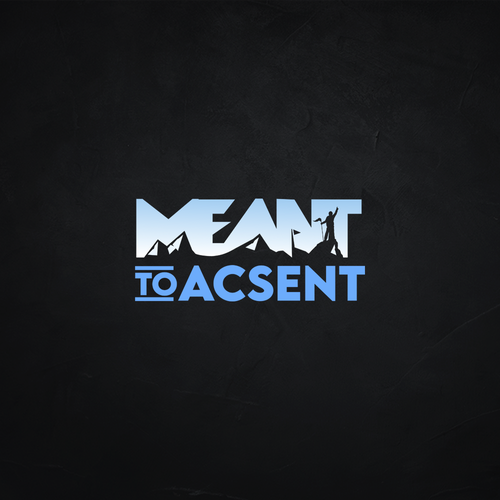 Climbing logo with the title 'Meant to Ascent Logo'