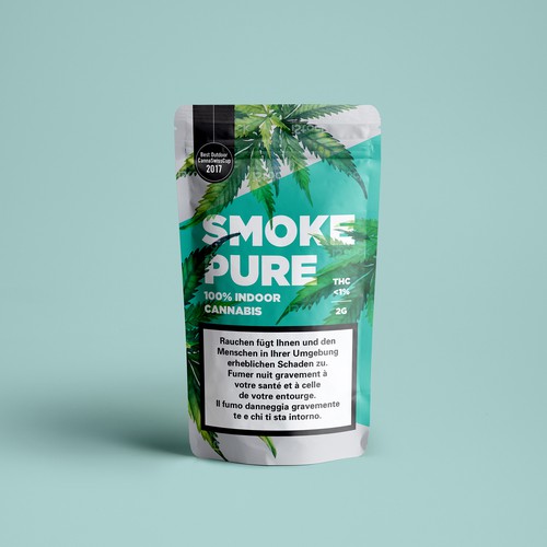 Cannabis packaging with the title 'Cannabis Packaging for the younger generation'