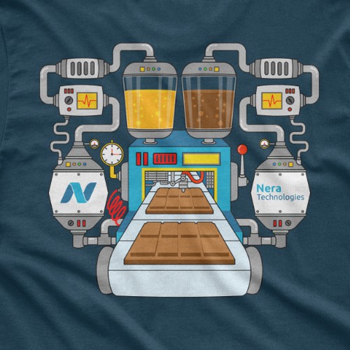 Chocolate bar design with the title ' chocolate machine steampunk style'