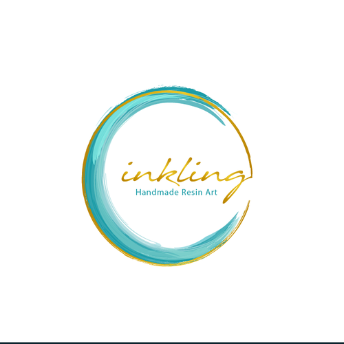 Watercolor brand with the title 'Logo for Resin artist'