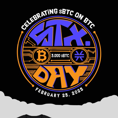 Cryptocurrency t-shirt with the title 'STX.DAY Tshirt Design'