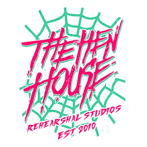 Band t-shirt with the title 'Brushes type design for my second optional design'