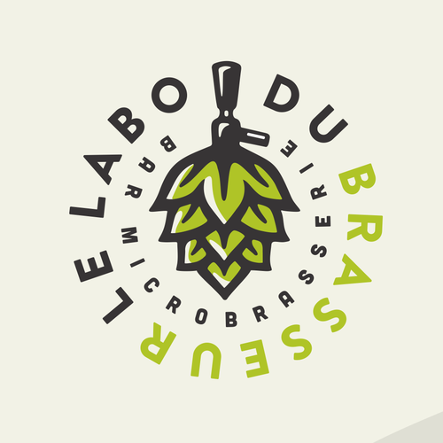 Bar logo with the title 'Le Labo Du Brasseur'