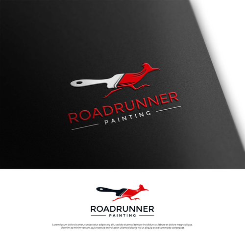 Roadrunner design with the title 'Roadrunner painting'