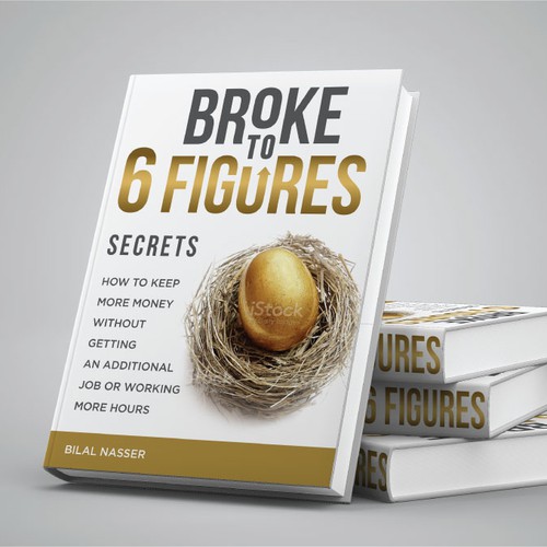Mockup book cover with the title 'Broke To 6 Figures Secrets '