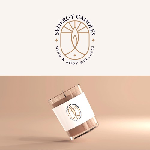 Synergy logo with the title 'Logo for hand made candle buisiness.'