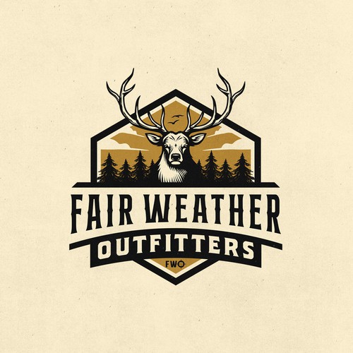 Elk logo with the title 'Fair Weather Outfitters'