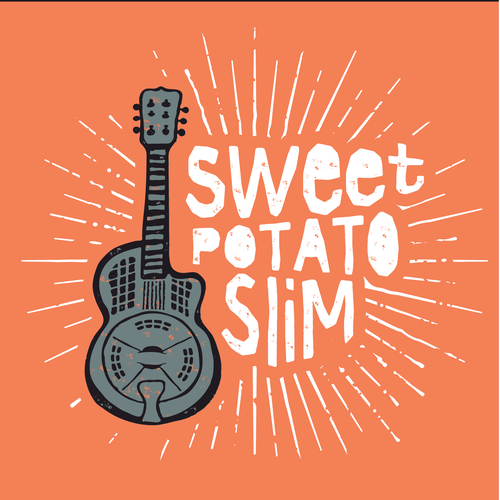 Sunburst logo with the title 'Brand design elements for Logo design for Improvisational Blues Musician'