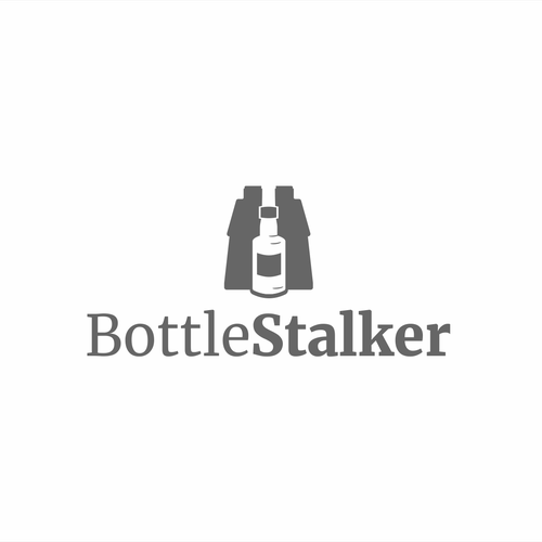 Binoculars logo with the title 'Whiskey tracker website logo'