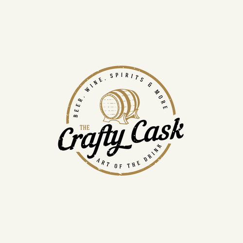 Beer logo with the title 'Winning logo for The Crafty Cask'