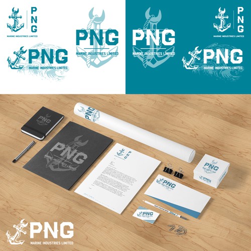 Heritage logo with the title 'Logo study for a maritime construction company '