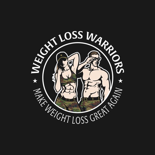 Best logo with the title 'Weight Loss Warriors logo'