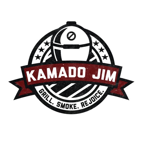 Banner logo with the title 'Kamado Jim'