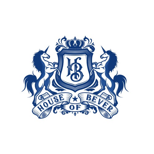 Royal logo with the title 'Old crest logo for House of Bever'