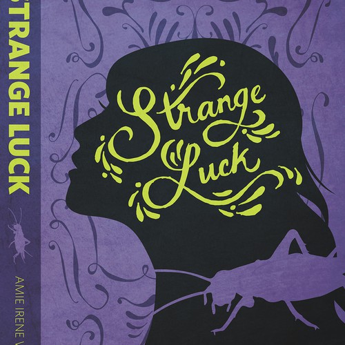 Silhouette book cover with the title 'Create an eye-catching, strange, and mysterious book cover for YA Fantasy novel'