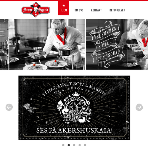 Website with the title 'Catering site design for alternative catering company'