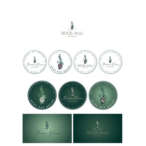 Home decor logo with the title 'Booe-kuu decor'
