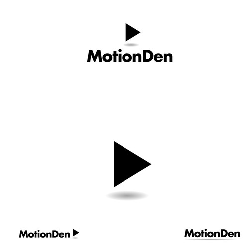 Shadow logo with the title 'Logo for MotionDen video making studio'