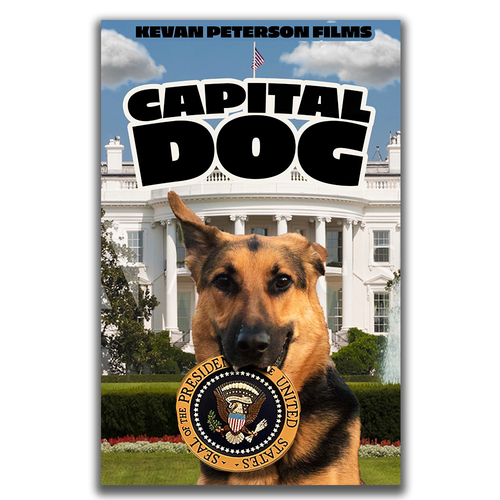 Movie poster artwork with the title 'Capital Dog Poster'