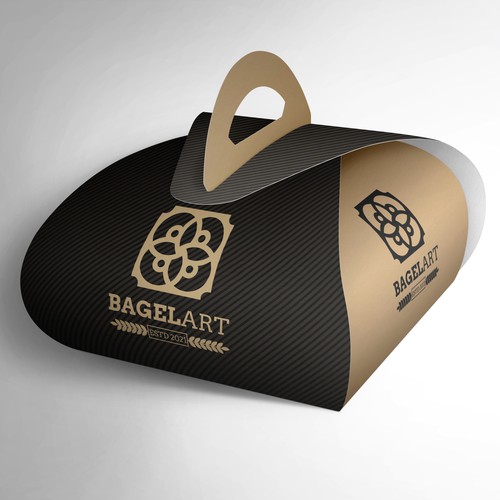 Bagel logo with the title 'Bagel Art logo design'