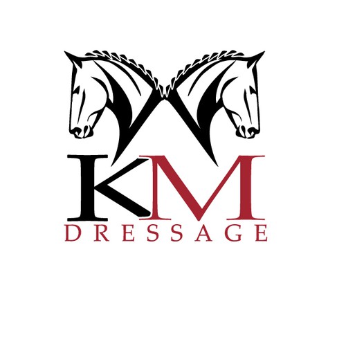 Dressage design with the title 'Logo concept for KM Dressage'