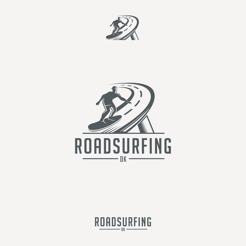 Longboard design with the title 'Road Surfing DK'