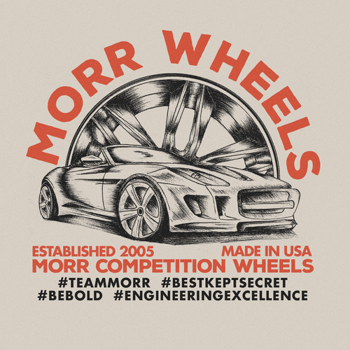 Automotive design with the title 'MORR Wheels needs a flagship T-shirt design for 2015!'