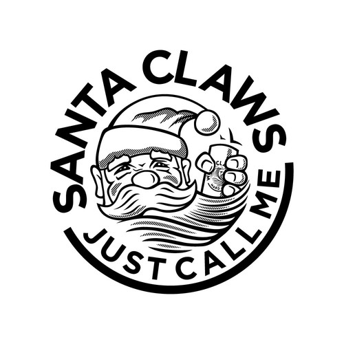 Santa design with the title 'Santa Claws'