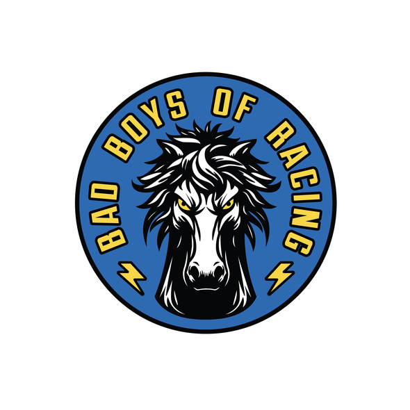 Character logo with the title 'Fantastic Menacing Horse Logo - Mascot'