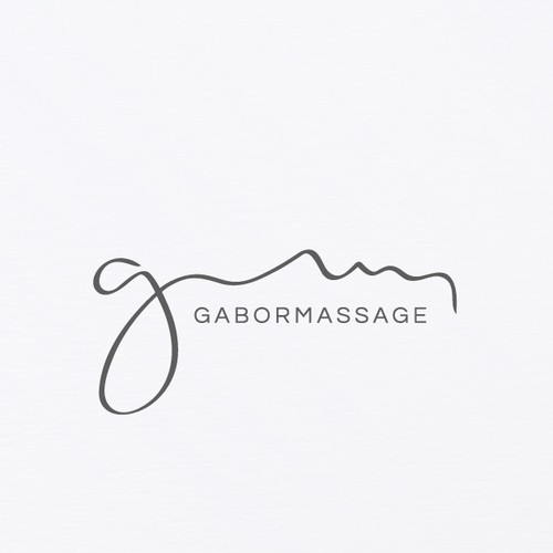 Face logo with the title 'Gabor Massage | Logo Design'