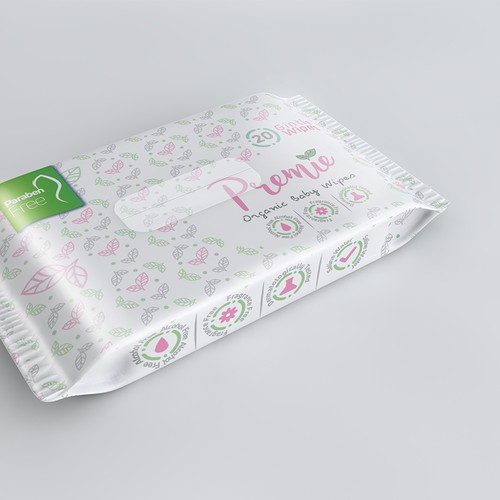 Product packaging with the title 'Calm Design Concept for Premie'