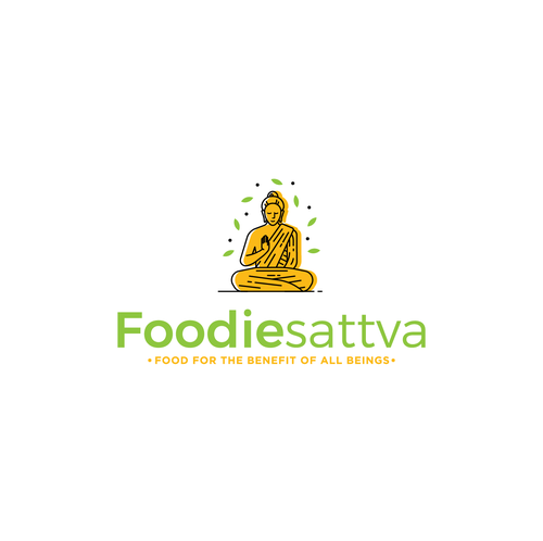 Buddha logo with the title 'Logo for Foodiesattva'