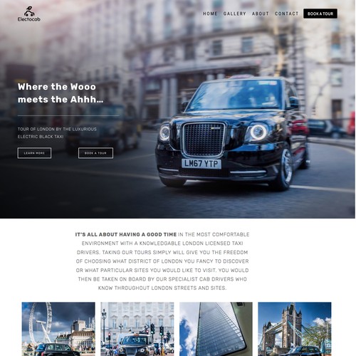London design with the title 'ElectoCab London'