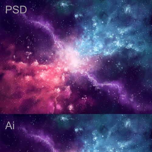 Galaxy artwork with the title 'Stellar Galaxy Background'