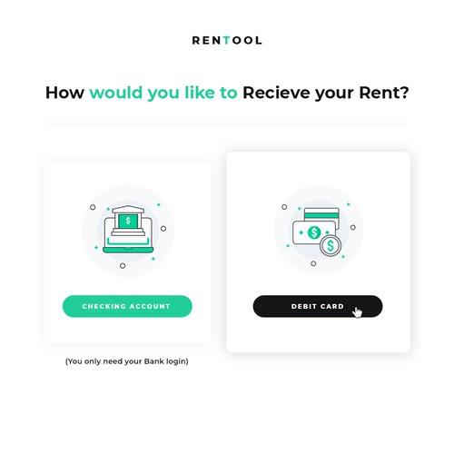 Green website with the title 'Rentool UI'