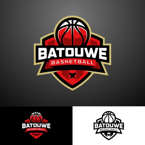 University logo with the title 'BATOUWE BASKETBALL'