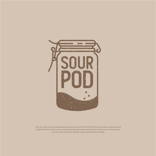 Bakery logo with the title 'SOURPOD'