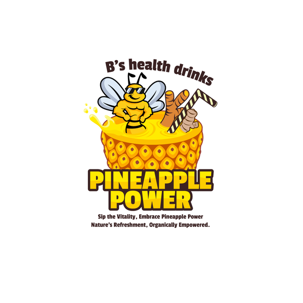 Juice logo with the title 'Pineapple Power'