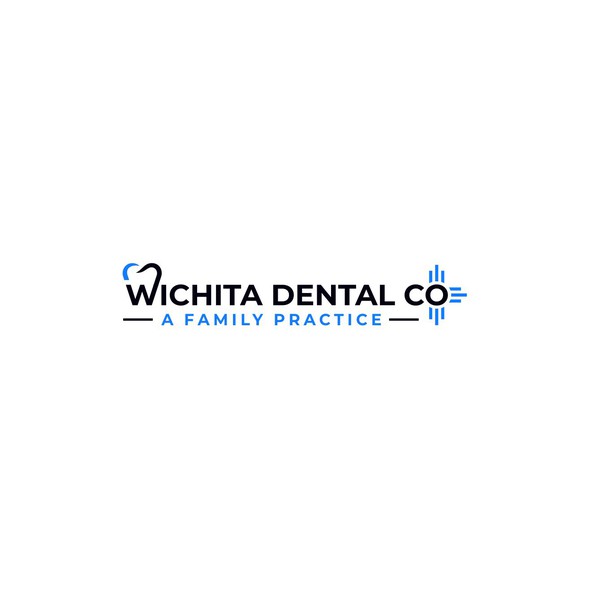 Blue and black design with the title 'Wichita Dental Co.'