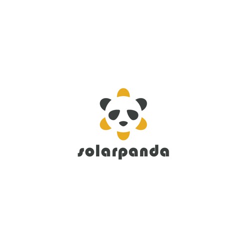 Solar energy logo with the title 'solar panda '