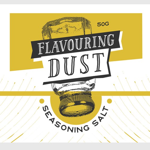 Spice design with the title 'Vintage seasoning label'