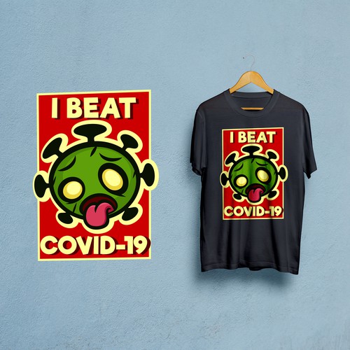 Medical t-shirt with the title 'I beat Covid'