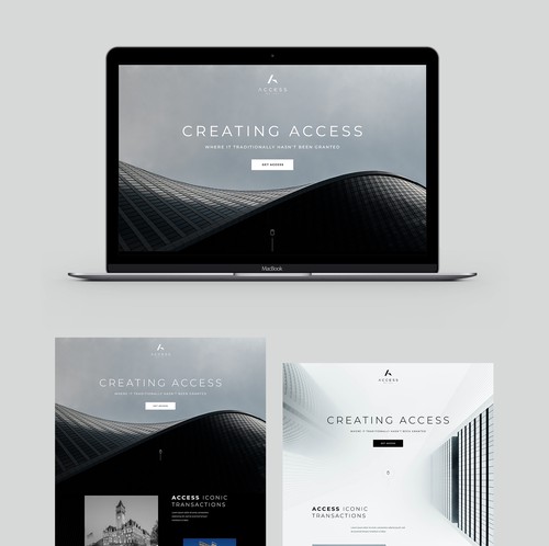 Agency website with the title 'Minimalist Concept Designs'