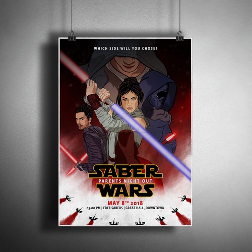 Star Wars design with the title 'Star Wars Inspired Flyer'