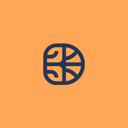 Basketball logo with the title 'Abstract symbol'