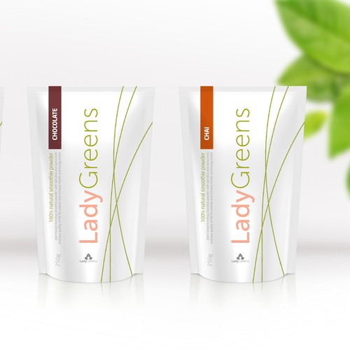 Natural cosmetics packaging with the title 'Minimal Packaging For Woman's Protein Powder'