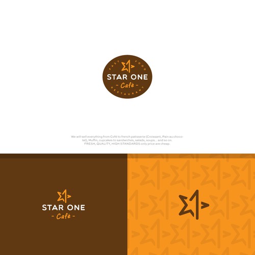 Fast food design with the title 'Star One Cafe'