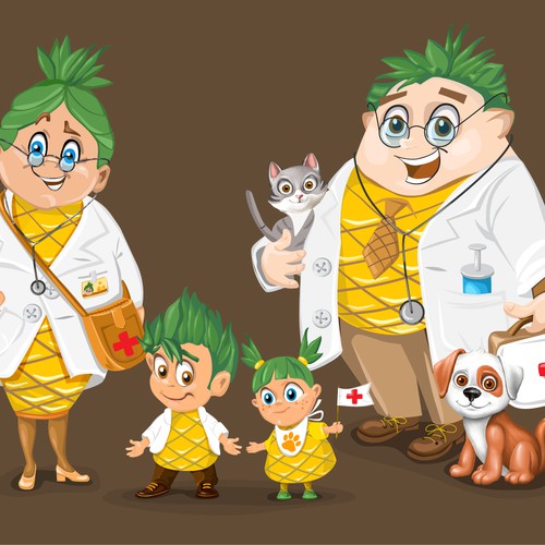 Animal artwork with the title 'Create a lead character for a series of children's books'