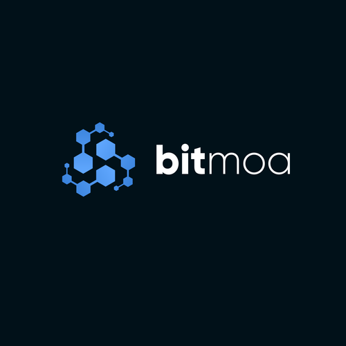 Cryptocurrency design with the title 'Bitmoa'