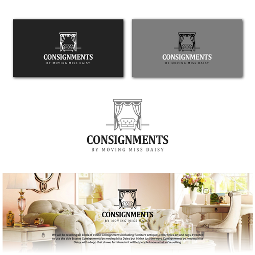 Interior decoration logo with the title 'consignaments'